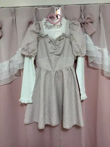 Honey Cinnamon 퍼프 슬리브 트위드 셋업