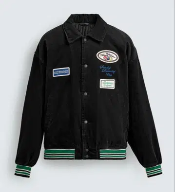 ZARA 자수 패치 코듀로이 자켓