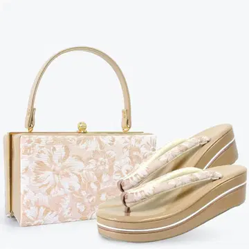 조리 백 세트 성인식 후리소데 고급 자카드 통굽 uzouri83-3