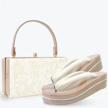 조리 백 세트 성인식 후리소데 고급 자카드 통굽 uzouri83-4