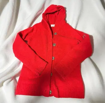 Rady 빨간색 후드 부착 긴팔 가디건