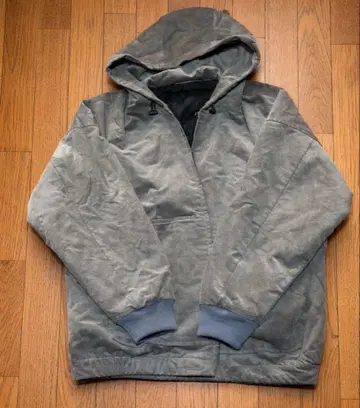 지퍼 후드 자켓 짧은 기장 코듀로이 M 빈티지 레트로 기장 63