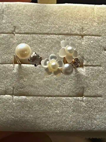 사만다 티아라 플라워 모티브 펄 반지 11호 K10