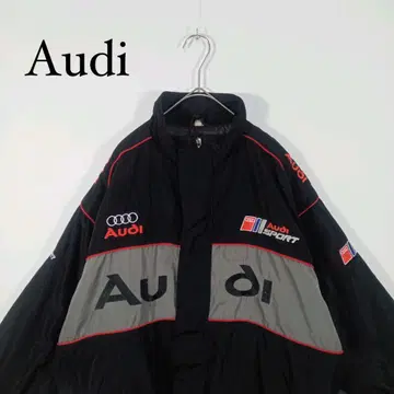 Audi 레이싱 나일론 자켓 블랙 그레이 패디드 자켓 XL