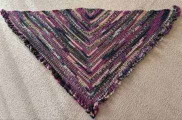 Opal 털실 삼각형 숄