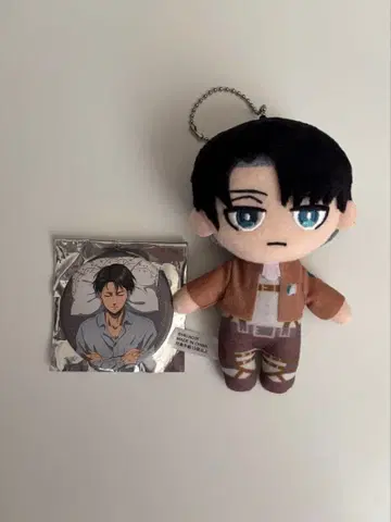 진격의 거인 안녕히 주무세요 조사병단 리바이 병장 파스캐러 봉제인형 키링