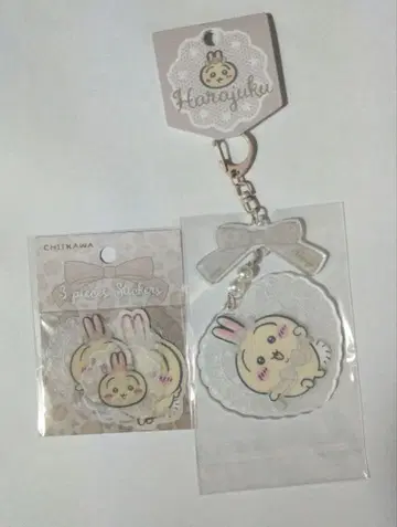 치이카와 Go HARAJUKU 스티커 아크릴 키링 토끼