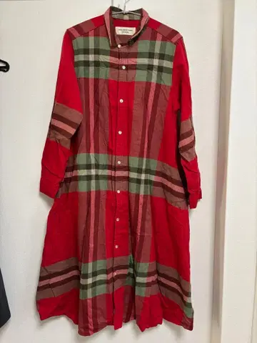 BEAMS BOY 체크 무늬 셔츠 원피스