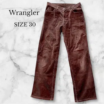 랭글러 코듀로이 팬츠 스트레치 남성용 가을/겨울 캐주얼 브라운