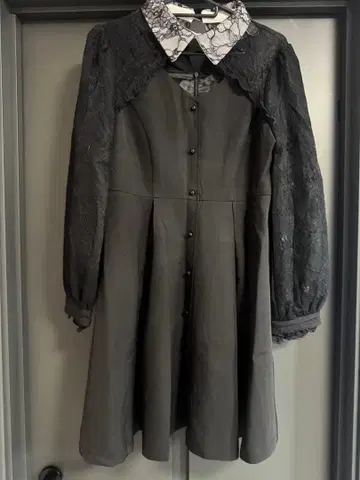 ROJITA 다크 그레이 레이스 원피스