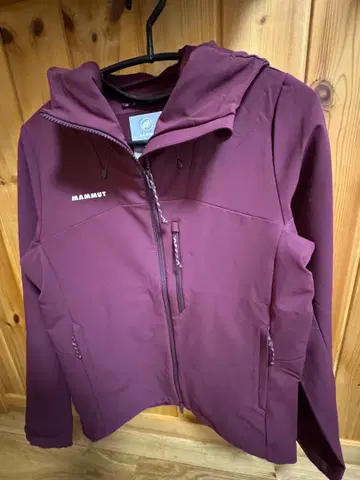 MAMMUT 퍼플 소프트쉘 후디드 자켓