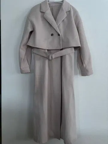 GRL 핑크 베이지 크롭 자켓 셋업