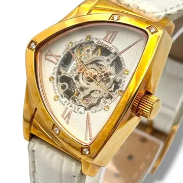 가동 코그 손목시계 수동 와인딩 오픈 하트 뒷면 투명 여성용 다이아 베젤