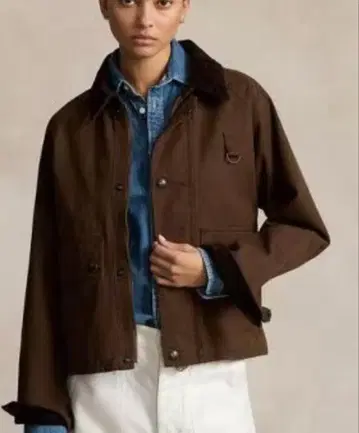 폴로 랄프로렌 크롭 유틸리티 자켓