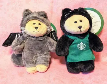 스타벅스 베어리스타 할로윈 검은 고양이 박쥐 고양이 2종 세트
