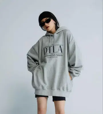 Les Fleurs 자수 로고 BIG 후디