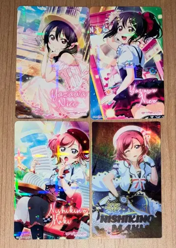 러브 라이브 야자와 니코 니시키노 마키 오로라 스티커 카드 아토레 트리무