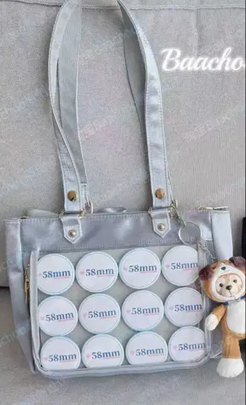 미사용 새상품 Baachoo 이타백 핸드백 은색 실버