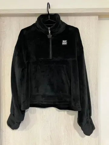 MARY QUANT 블랙 플리스 자켓