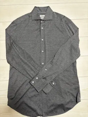 BRUNELLO CUCINELLI 그레이 긴팔 셔츠