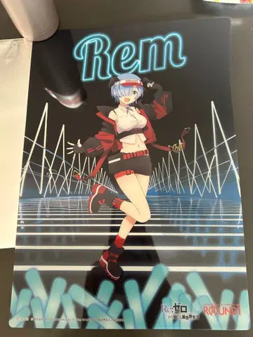 라운드원 x 리제로 콜라보 굿즈 B4 플라스틱 매트 (렘 ver.)