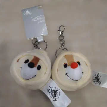 상하이 디즈니 리조트 중화만 칩 & 데일 봉제 인형 키체인