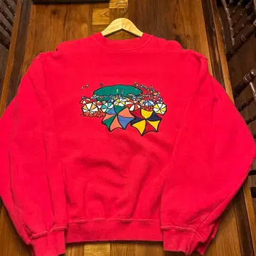 PIVON SPORTWEAR 레드 맨투맨 XXL