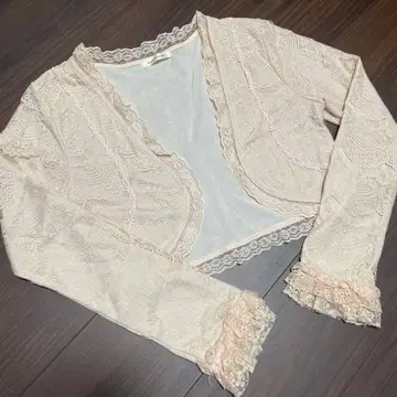 axes femme 레트로 걸리시 레이스 쉬폰 크롭 가디건