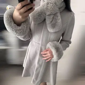 evelyn 에블린 코트 아이스 그레이 양산형