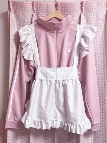 저리메이드 프릴 에이프런 핑크 저리 지뢰계