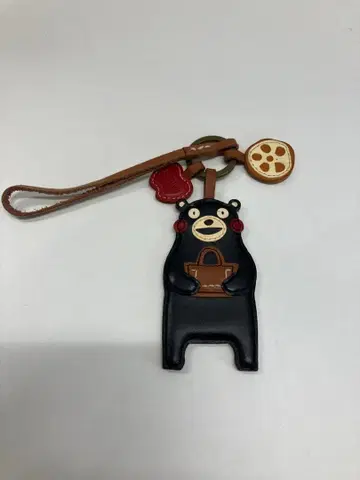 genten 쿠마몬 가죽 참 키링 천연 가죽 콜라보 [ 4103 ]