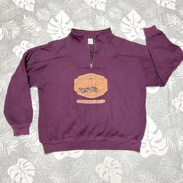 하프 지퍼 풀오버 CAPE MAY N.J. 프린트 XL