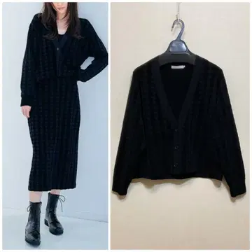 빅 사이즈 ICB 하운드 투스 패턴 가디건 (23구 자유구 쿠미쿄쿠)