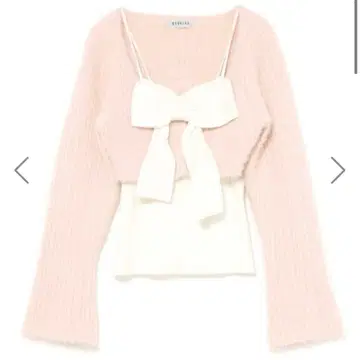 Bubbles 리본 니트 앙상블 미사용 새상품 택 포함