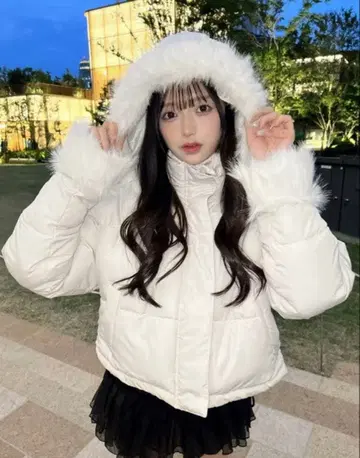 GRL 멀티 Way 후드 부착 퍼 다운 자켓