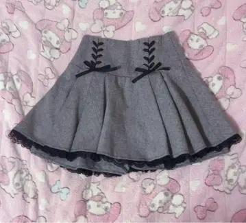 ROJITA W 레이스업 치마바지 그레이