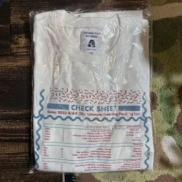 TACOMA FUJI RECORDS 체크 시트 티셔츠 XL