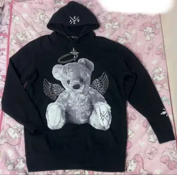 TRAVAS TOKYO 천사 곰 큐빅 후드티