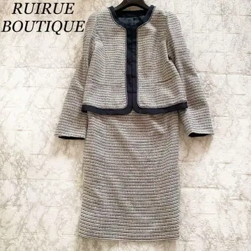 루일 에 부티크 트위드 셋업 노카라 자켓 입학식 졸업식