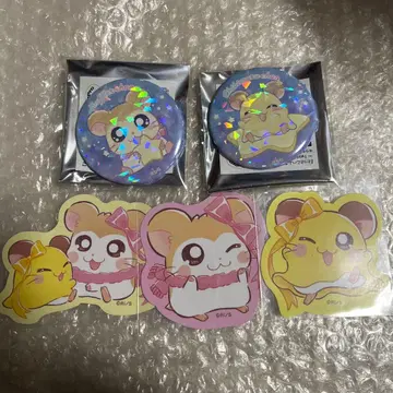 하무타로 치비마루짱 머플러짱 캔뱃지 스티커 세트