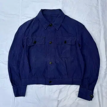 40's~50's 메티스 사이클리스트 프렌치 워크 자켓 린넨