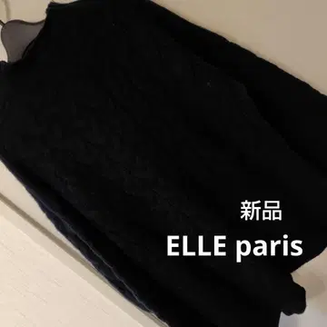 ELLE paris 블랙 볼륨 니트