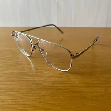 Nikon 빈티지 투 브릿지 안경 프레임 실버