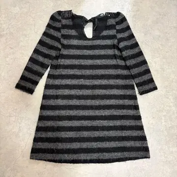 비비망 vivement 보더 원피스 리본 걸리시