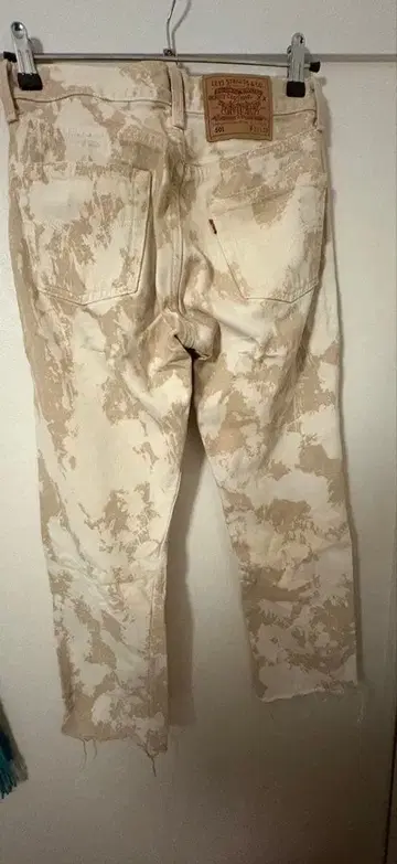 Levi's 501 스트레이트 데님 W29 L32 카모플라주 베이지