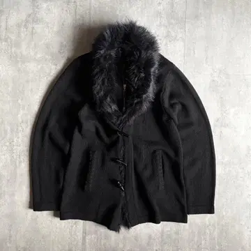 [ 00s archive ] 퍼 집업 니트 y2k 시크 스타일 갸루 남자