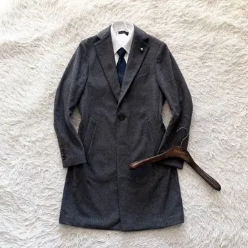 [ 새상품급 ] LARDINI 다크 그레이 울 체스터 코트 사이즈 44