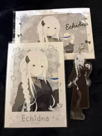 리제로 에키드나 아크릴 키링과 엽서 세트