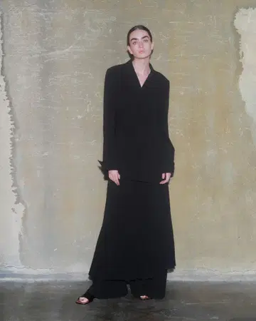 KANAKO SAKAI 시어 사이드 슬릿 자켓