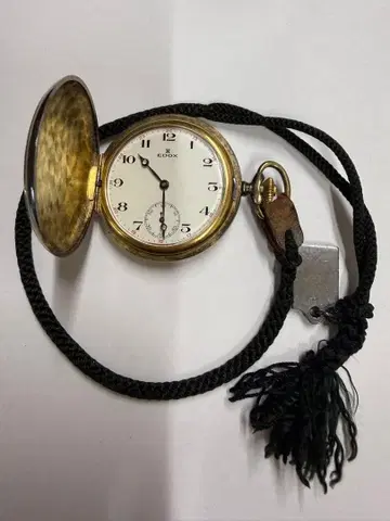 EDOX 초창기 회중시계 로프 스트랩 메이지 다이쇼기 앤티크 회중시계